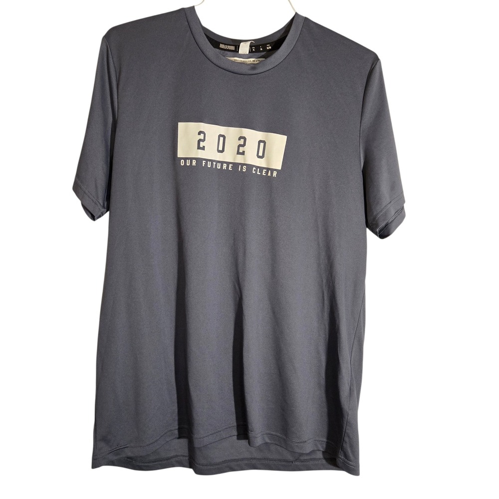 Adidas Men's 2020 Our Future Is Clear Graphic T Shirt XL Grey Athletic